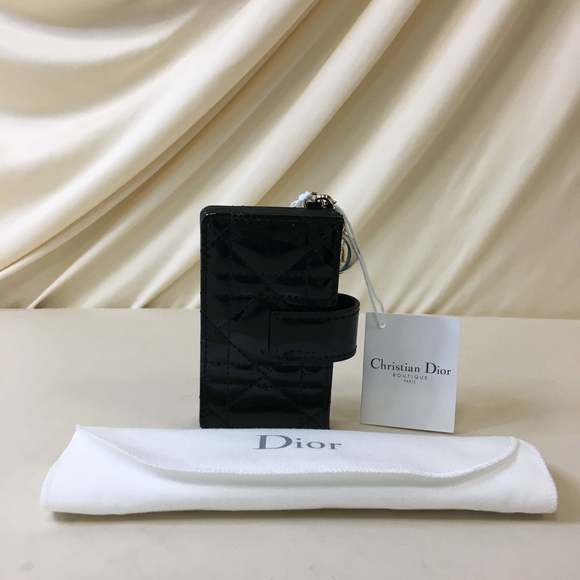 Dior patent Canage Card Case 25MA0178 black main image 1